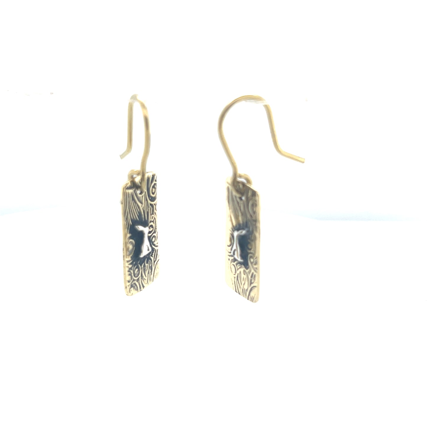 Nouveau Frame with Small Jackrabbit Earrings #8b