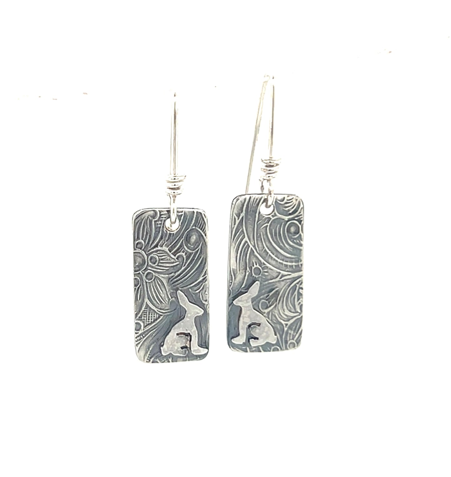 Nouveau Frames Earrings with Jackrabbit #6C