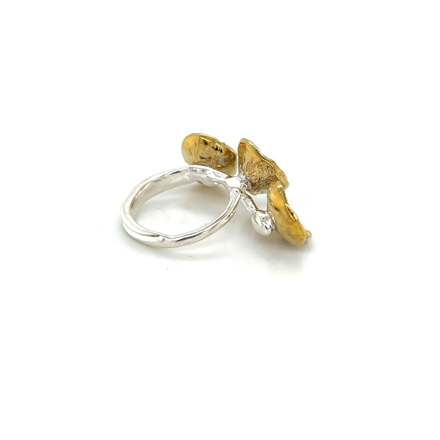 Large Poppy 2 Finger Adjustable Ring #146