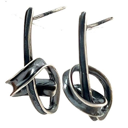 Twin Twist Knot Earrings #91A