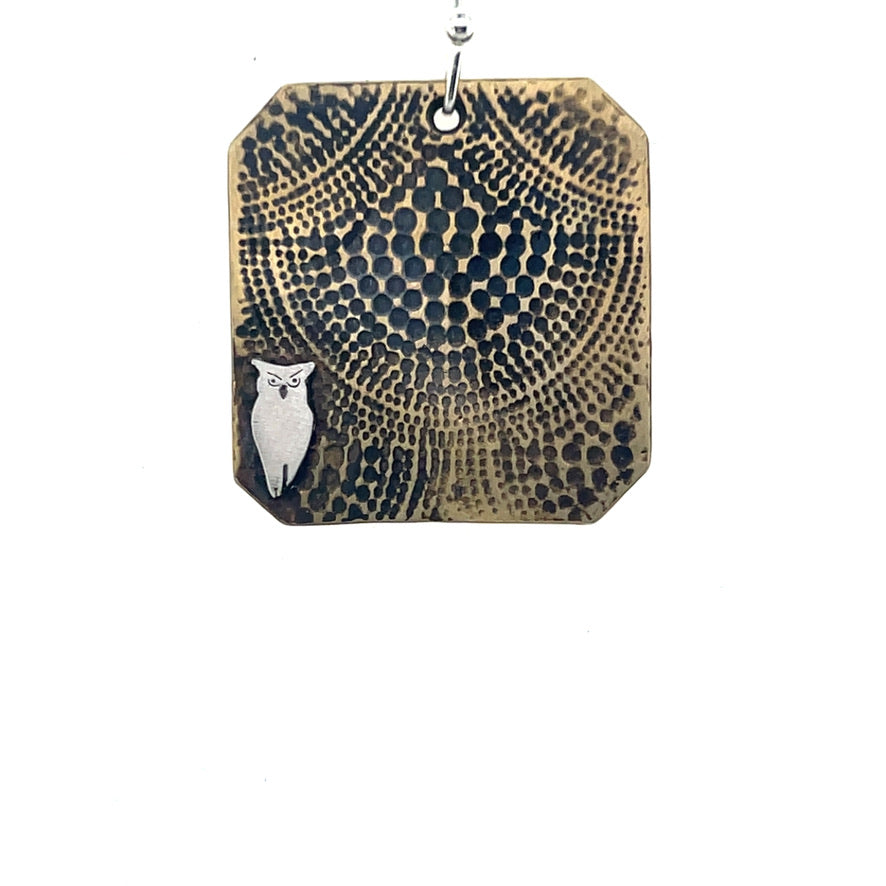 Deco Fanfare with Owl Earrings #95