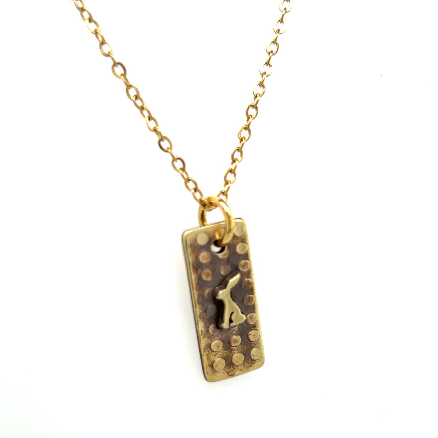 Polka Dot Necklace with Jackrabbit #5c