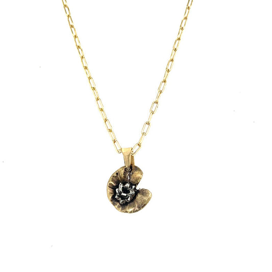 Lily Pad Lotus Necklace