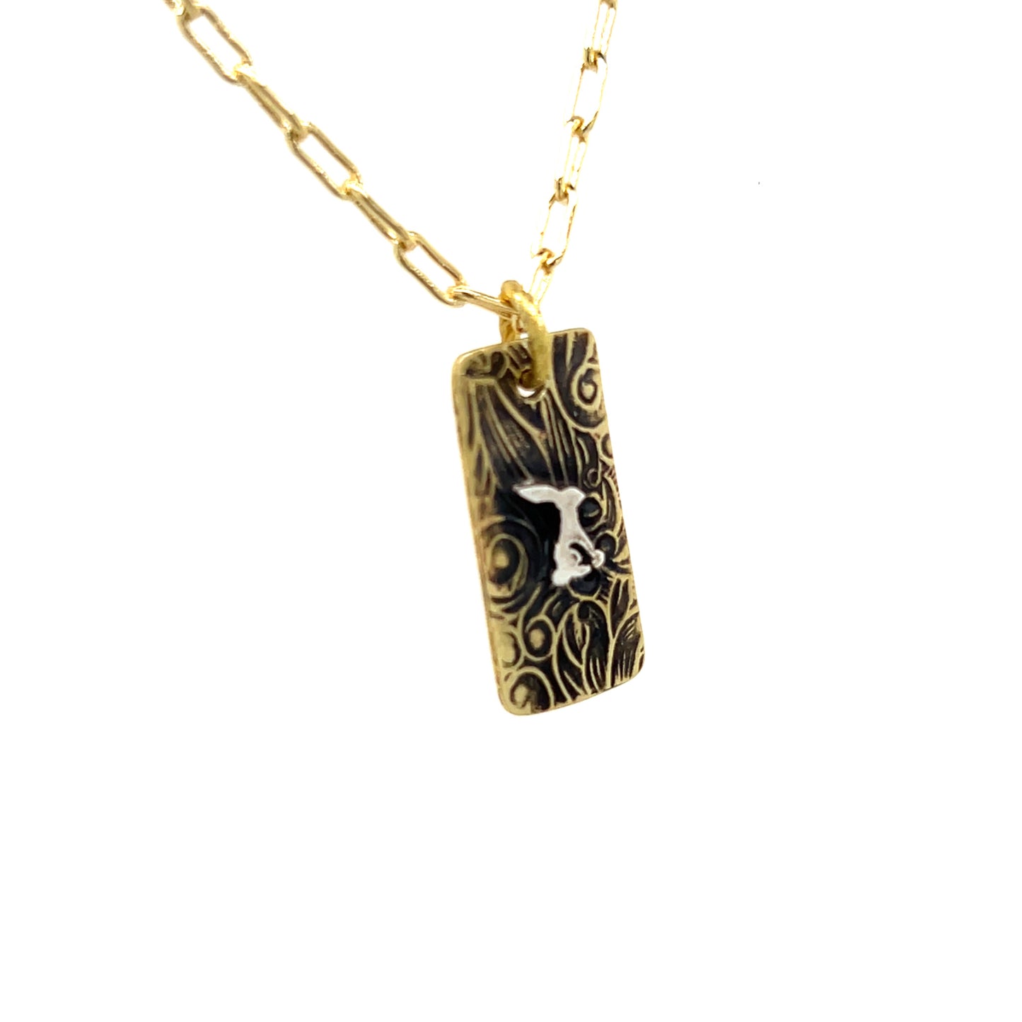 Nuvo Frame Necklace with Jackrabbit #8b