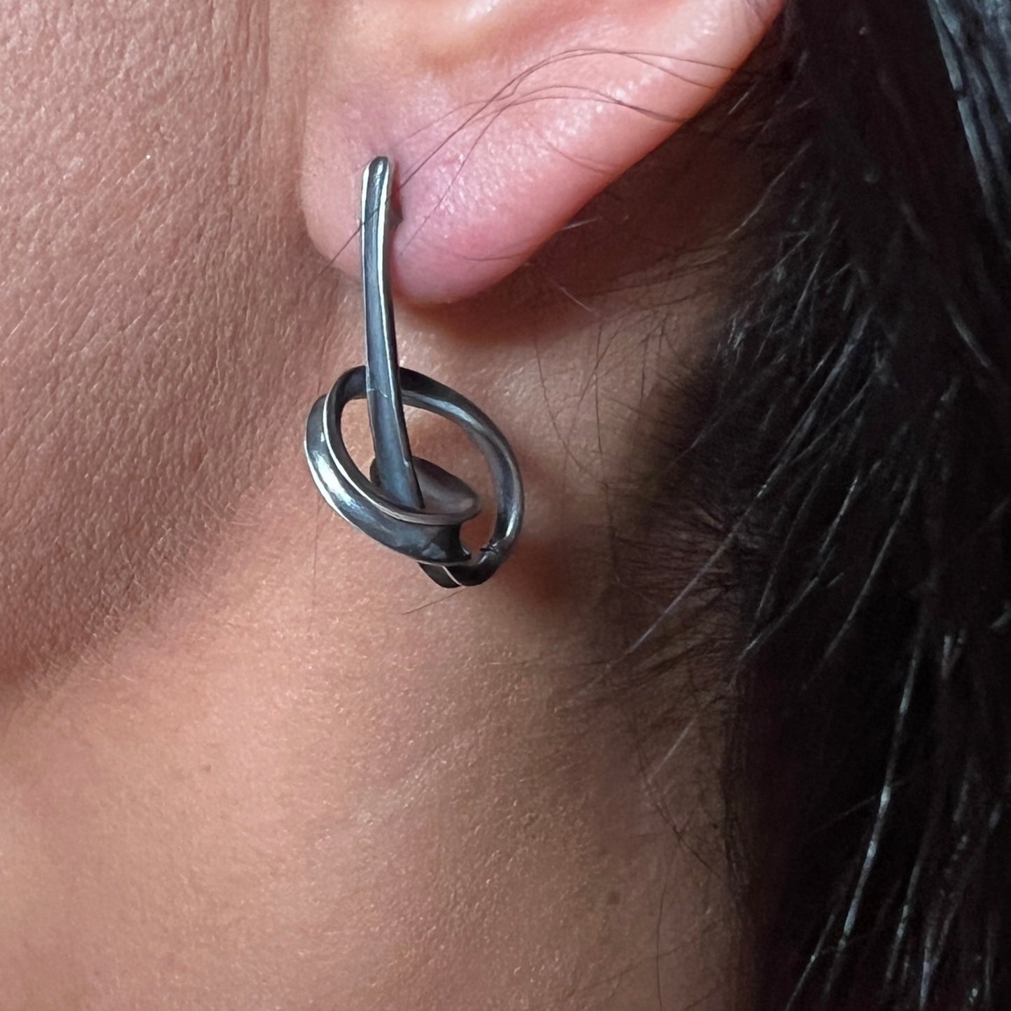 Twin Twist Knot Earrings #91A