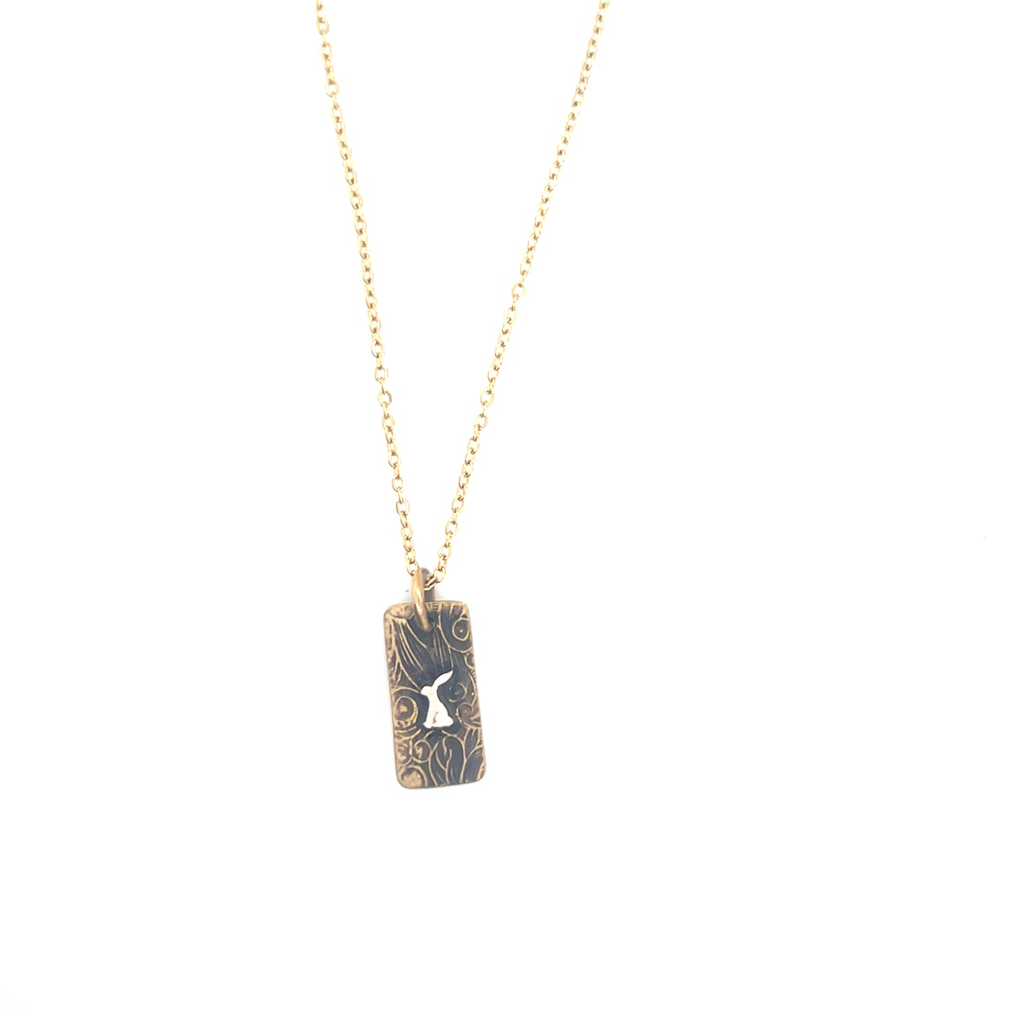 Nouveau Frame Necklace with Jackrabbit #8b