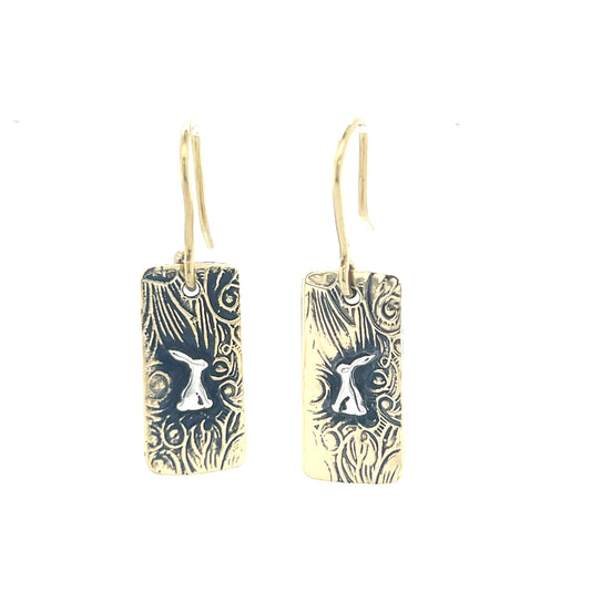 Nouveau Frame with Small Jackrabbit Earrings #8b