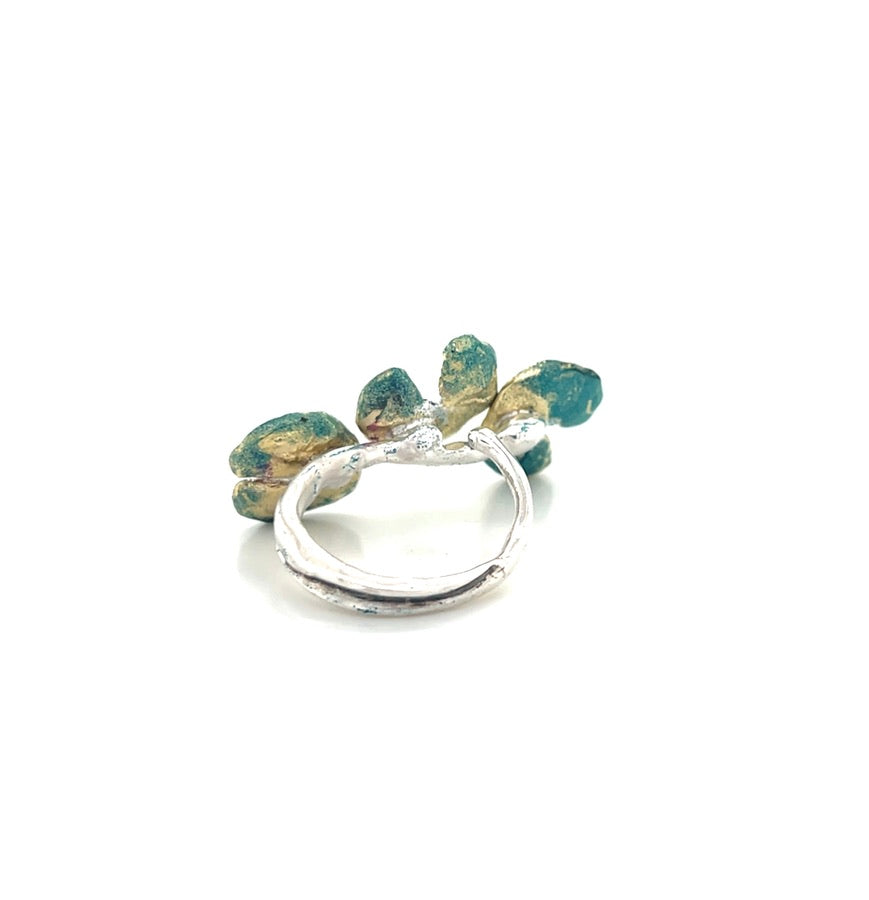 Lily Pad Lotus Two Finger Ring