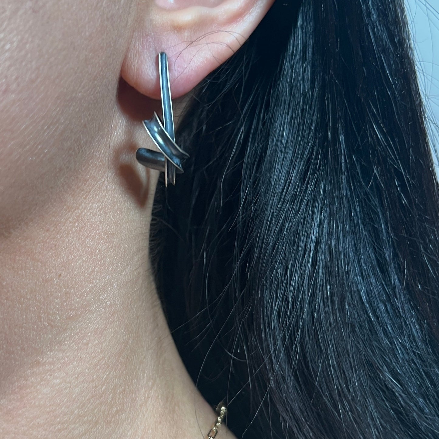 Twin Twist Knot Earrings #91A
