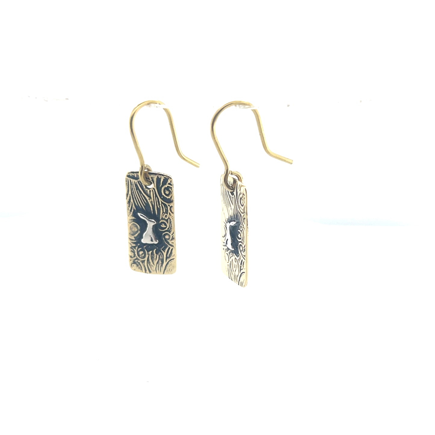 Nouveau Frame with Small Jackrabbit Earrings #8b