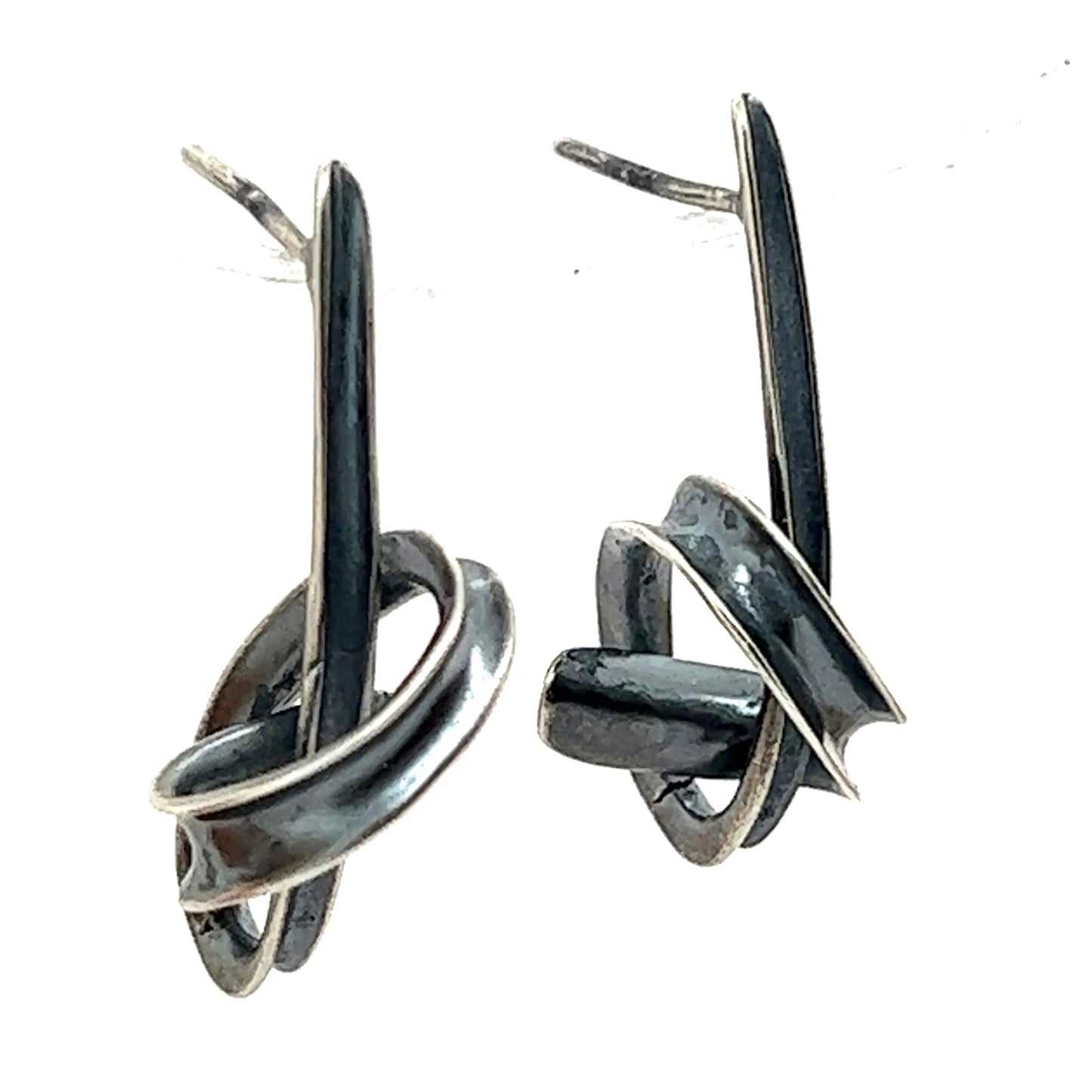 Twin Twist Knot Earrings #91A