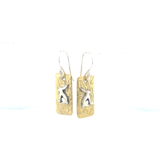 Nouveau Frame with large Jackrabbit Earrings #8b