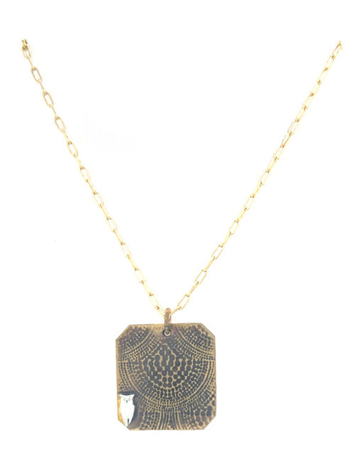 Deco Fanfare with Owl Necklace #95