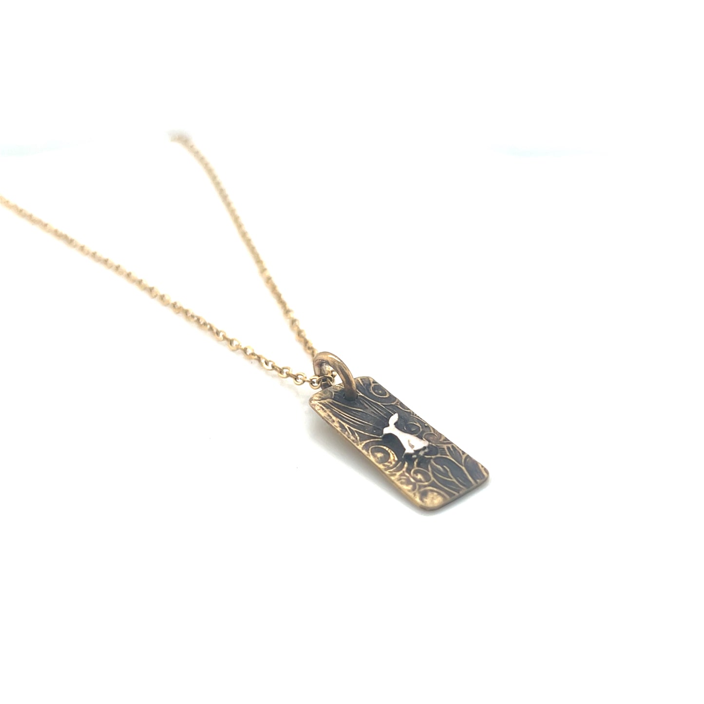 Nouveau Frame Necklace with Jackrabbit #8b