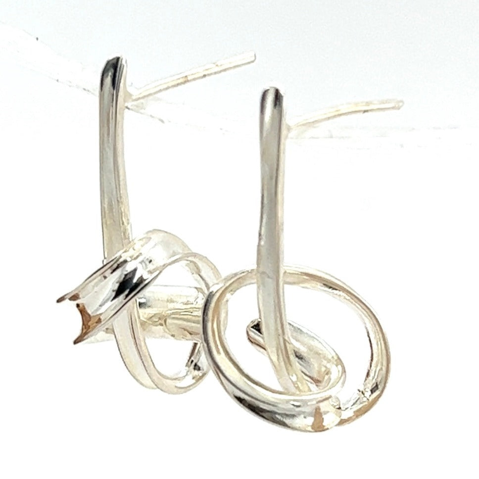 Twin Twist Knot Earrings #91A