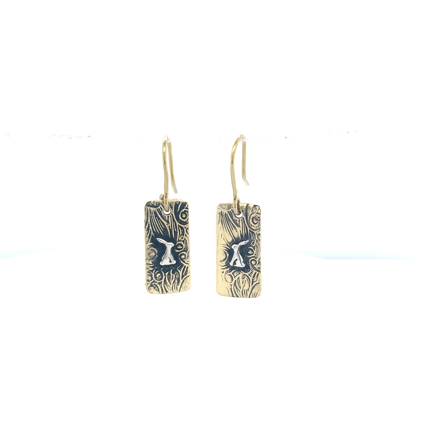 Nouveau Frame with Small Jackrabbit Earrings #8b