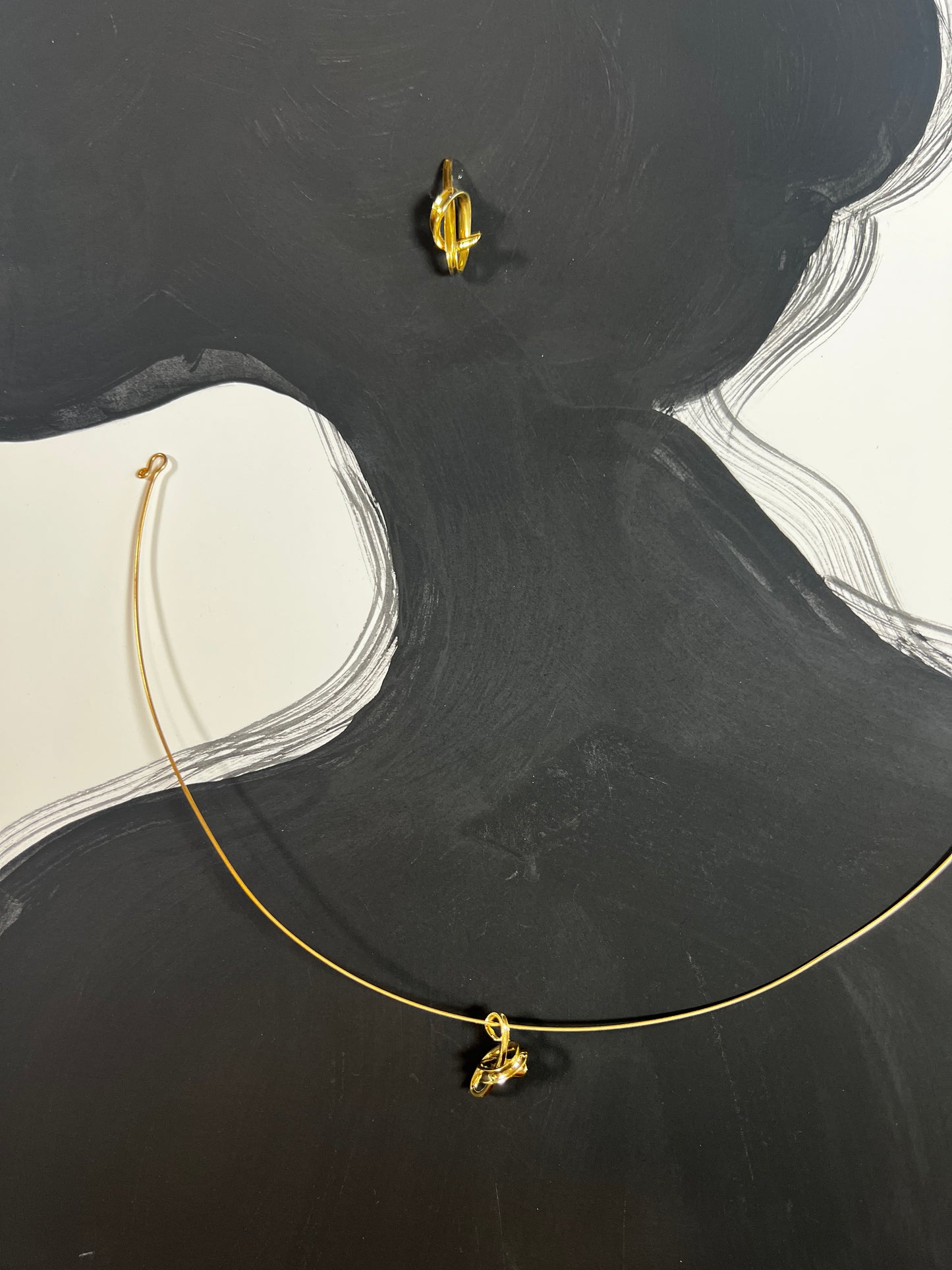 Twin Twist Knot Necklace #91A