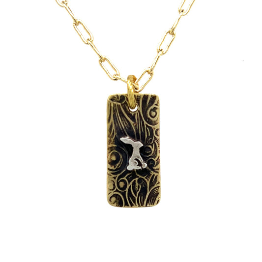 Art Nouveau Necklace with Jackrabbit #6B
