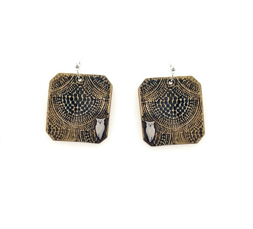 Deco Fanfare with Owl Earrings #95