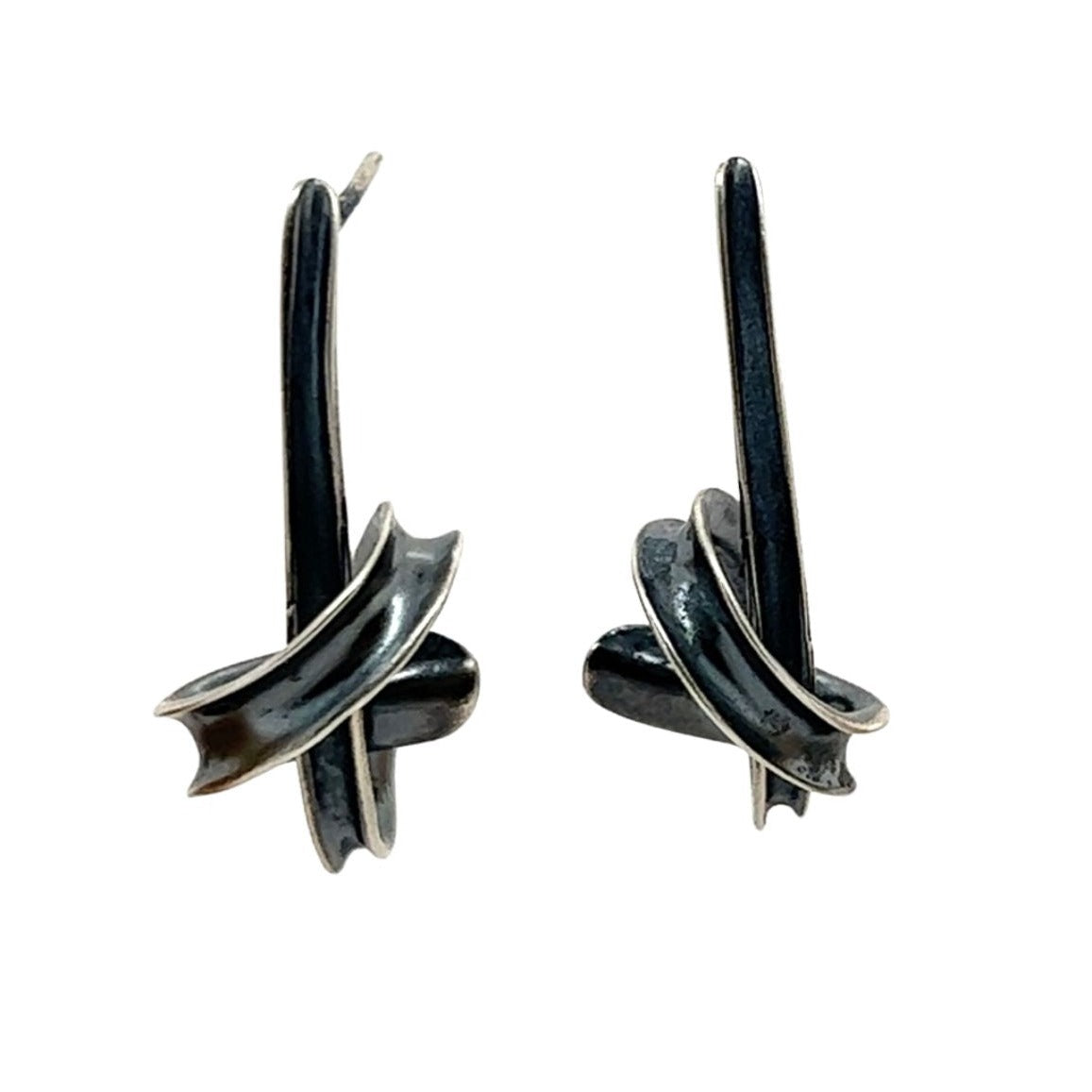 Twin Twist Knot Earrings #91A