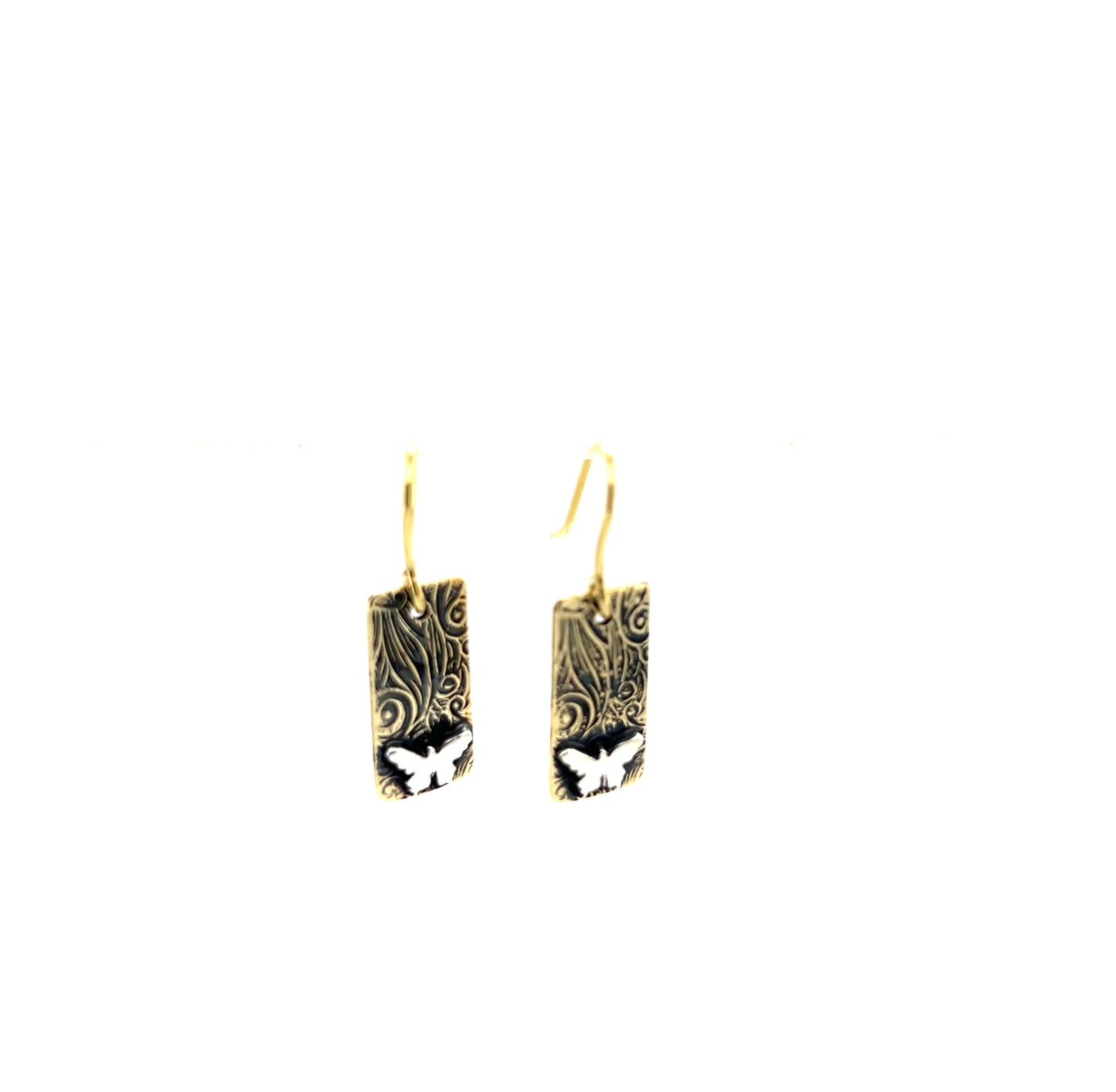Art Nouveau Pattern with Butterfly Earrings
