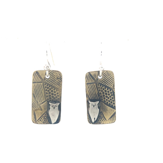 Owl Geometric Patterns Earring