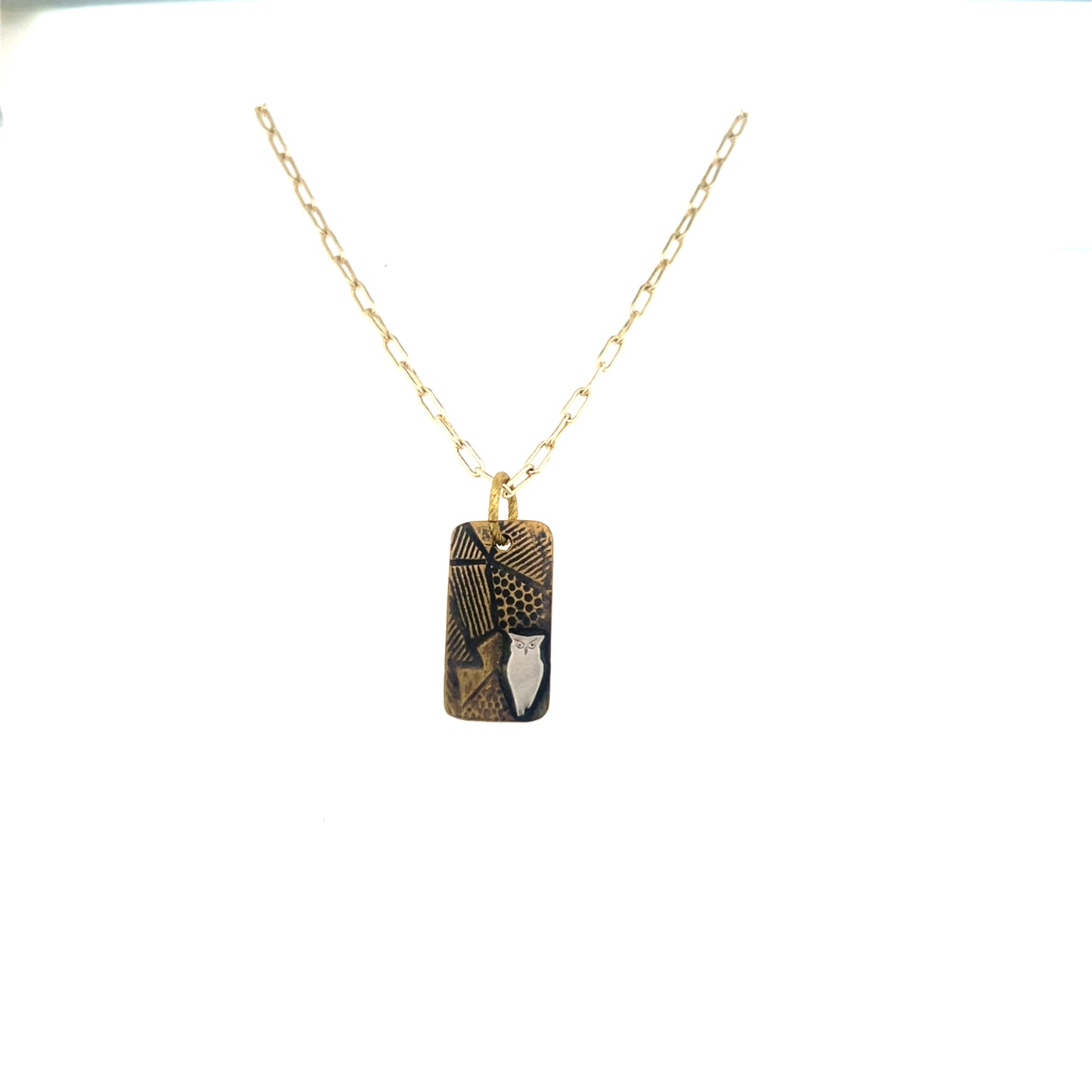 Owl Geometric Patterns Necklace