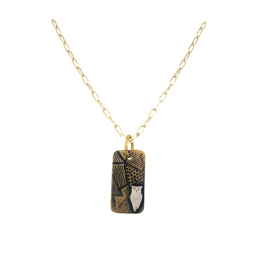 Owl Geometric Patterns Necklace
