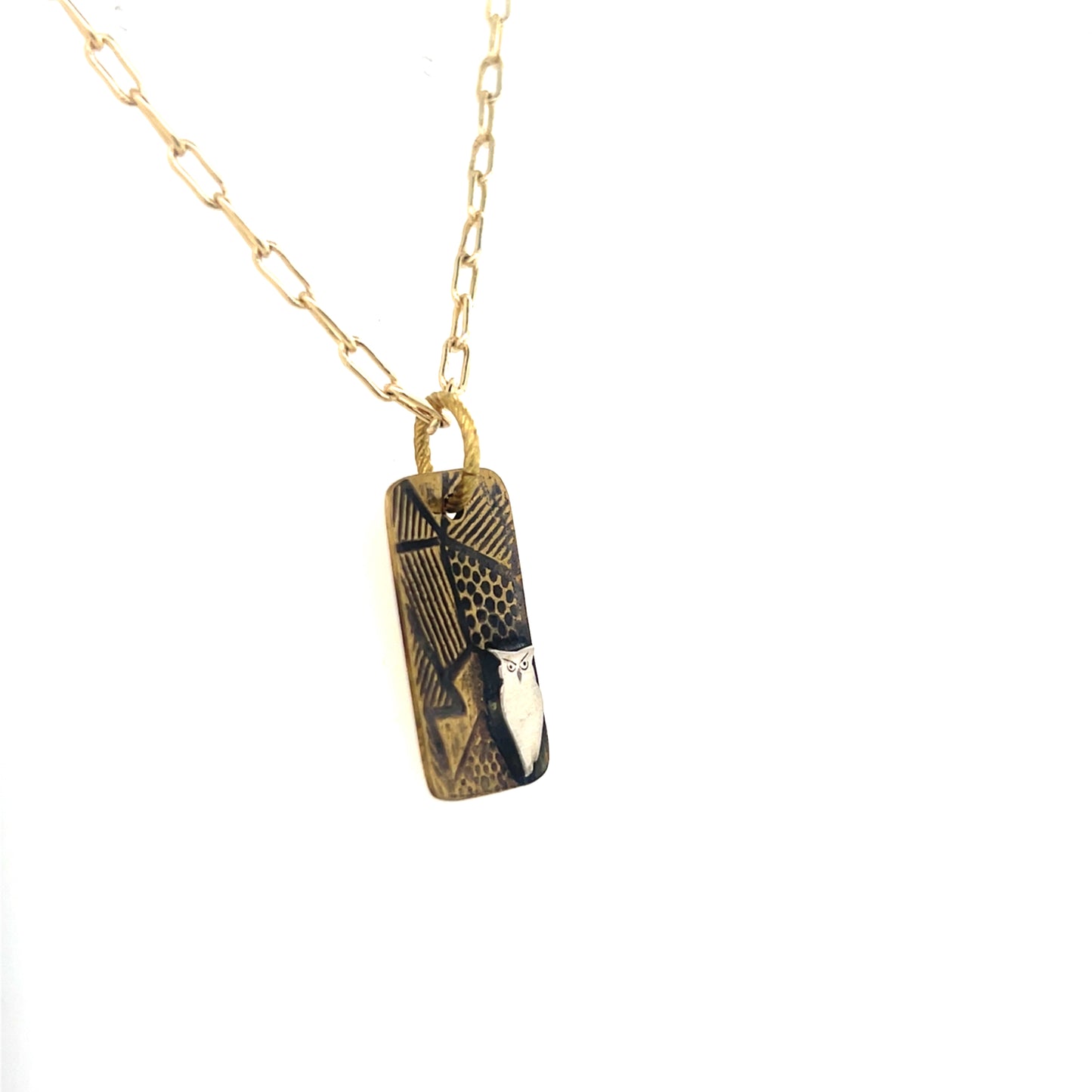 Owl Geometric Patterns Necklace