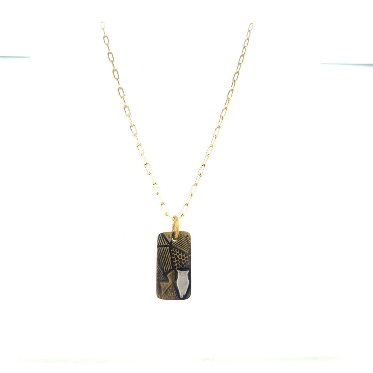 Owl Geometric Patterns Necklace
