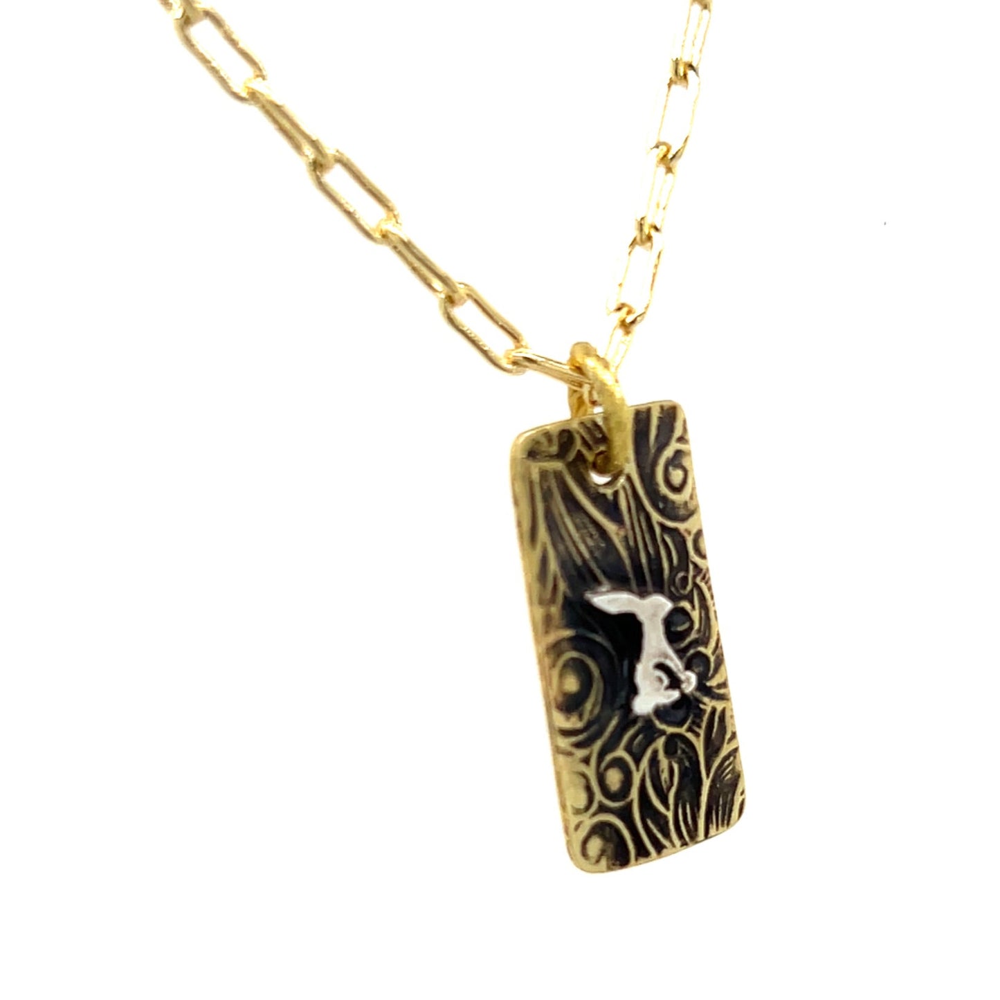 Art Nouveau Necklace with Jackrabbit #6B