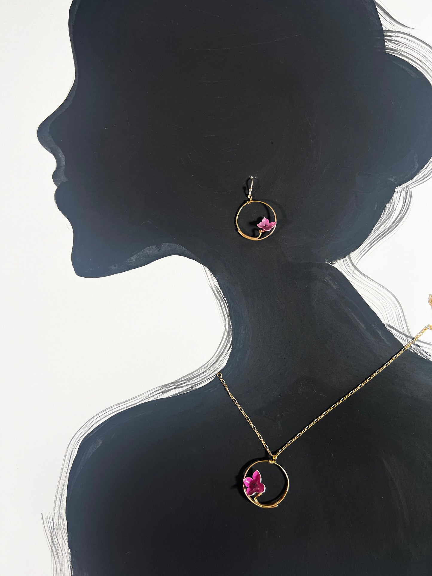 Purple Lilac Vine Necklace