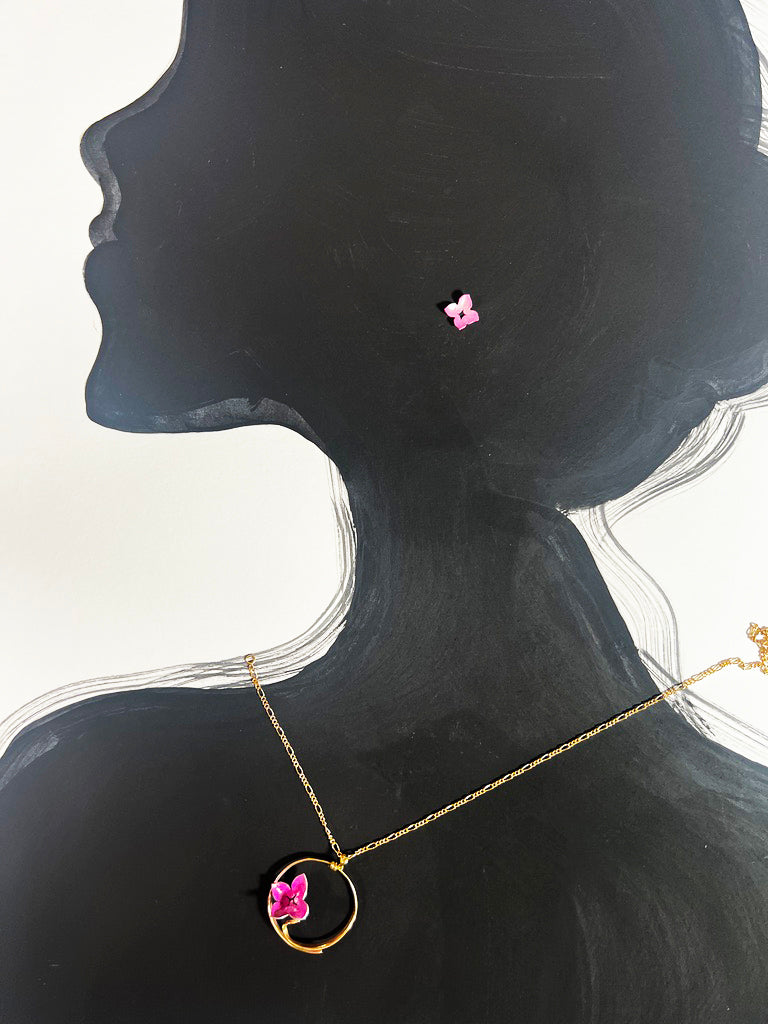 Purple Lilac Stud Earrings