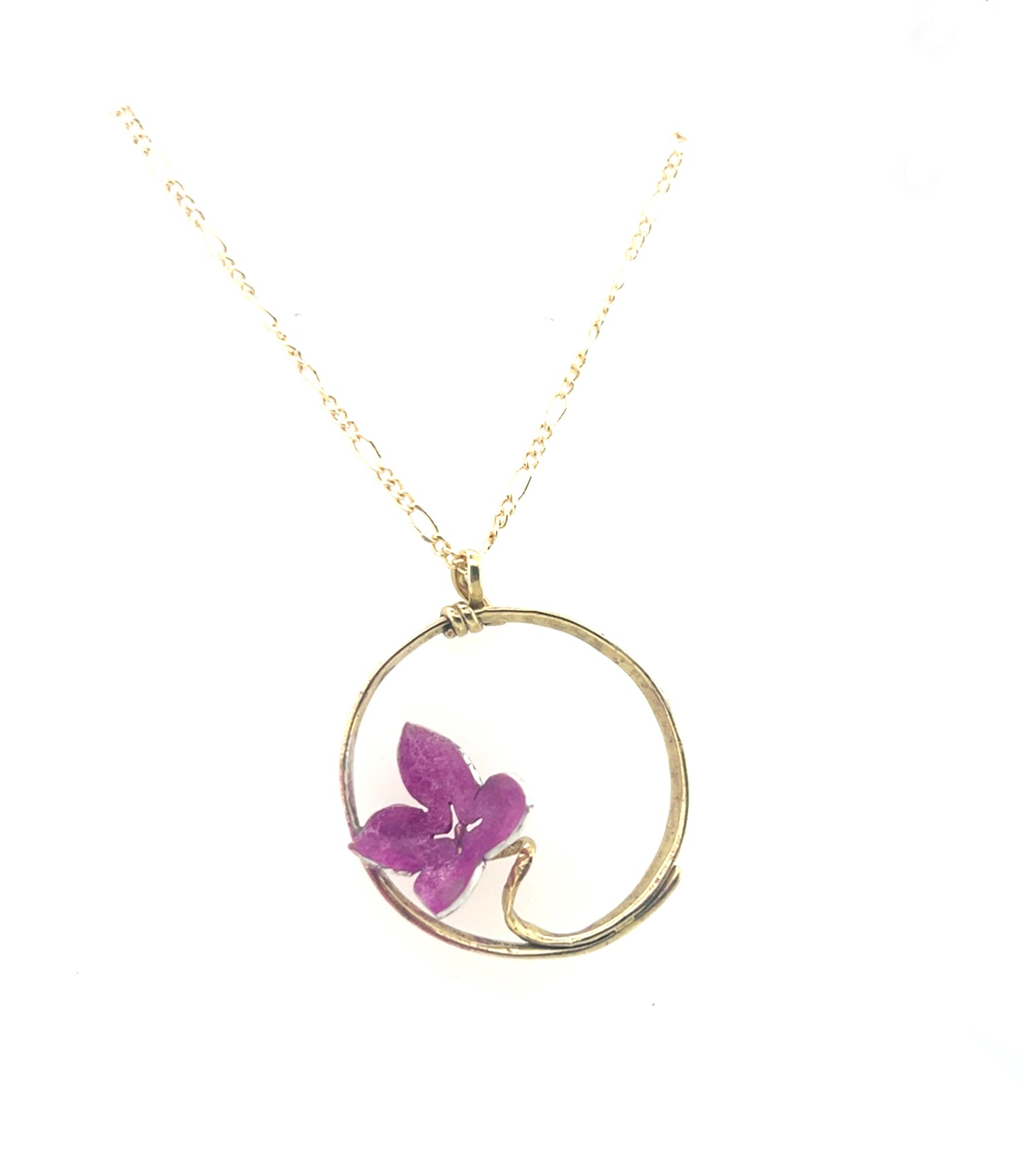 Purple Lilac Vine Necklace