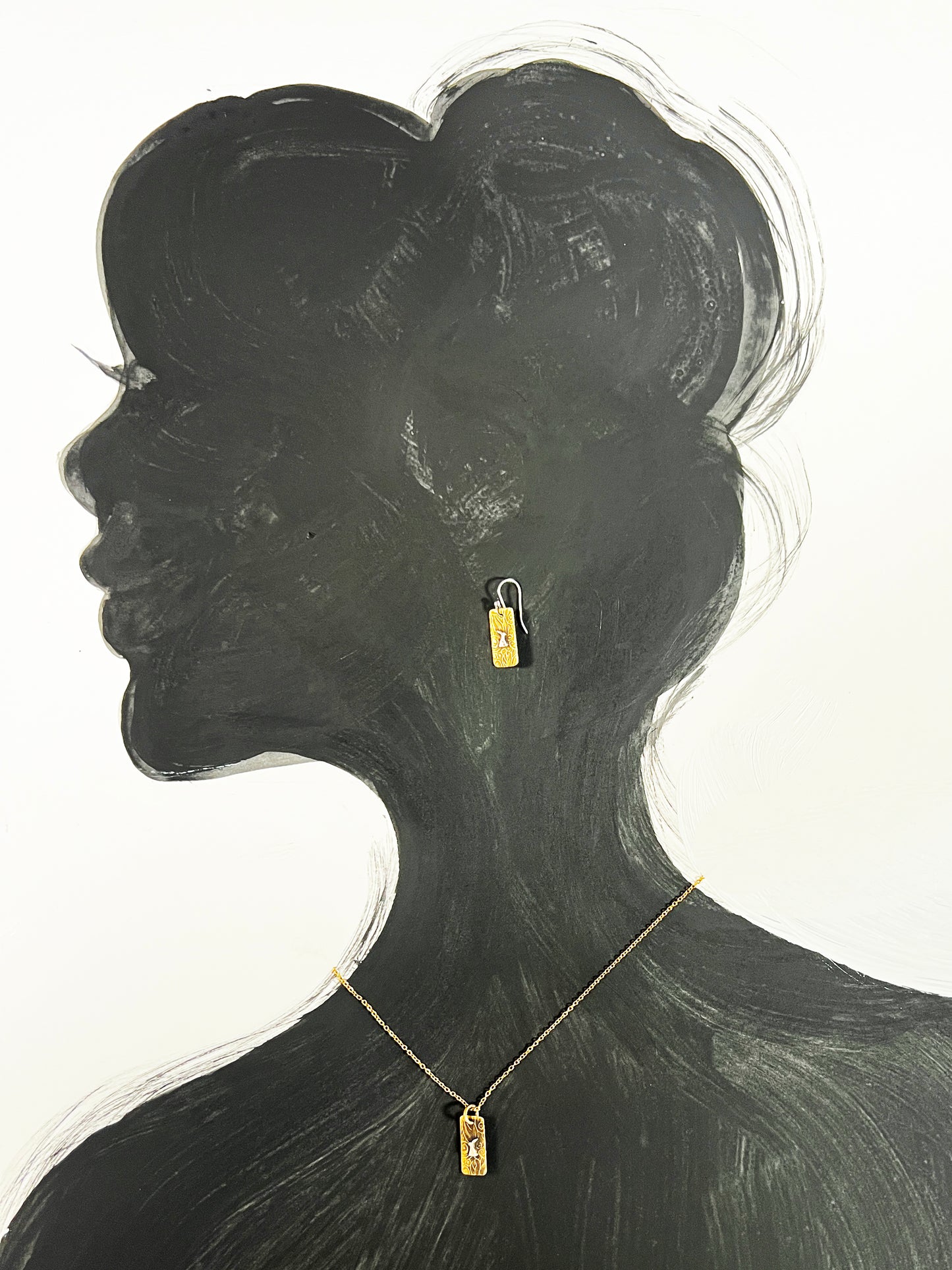 Nuvo Frame Necklace with Jackrabbit #8b