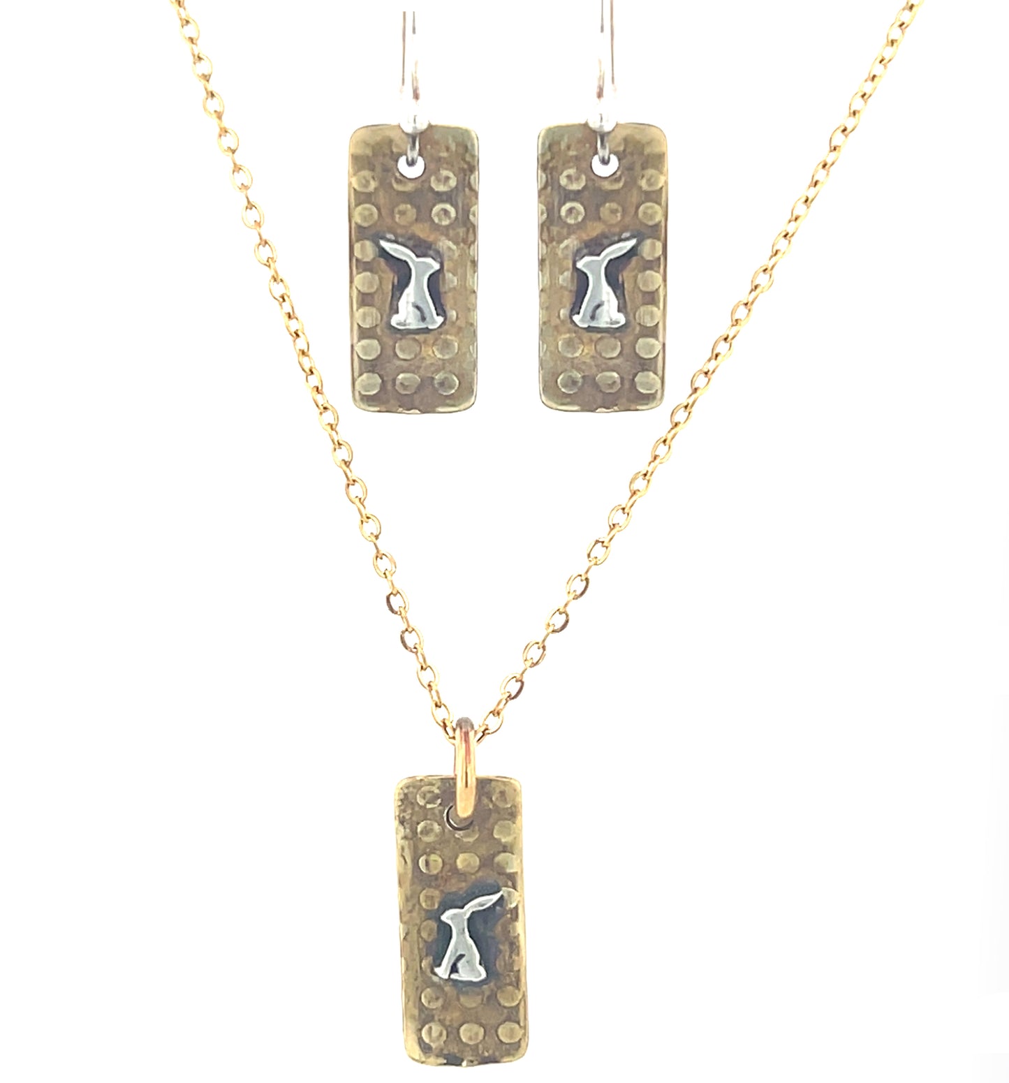 Polka Dot Necklace with Jackrabbit #5c