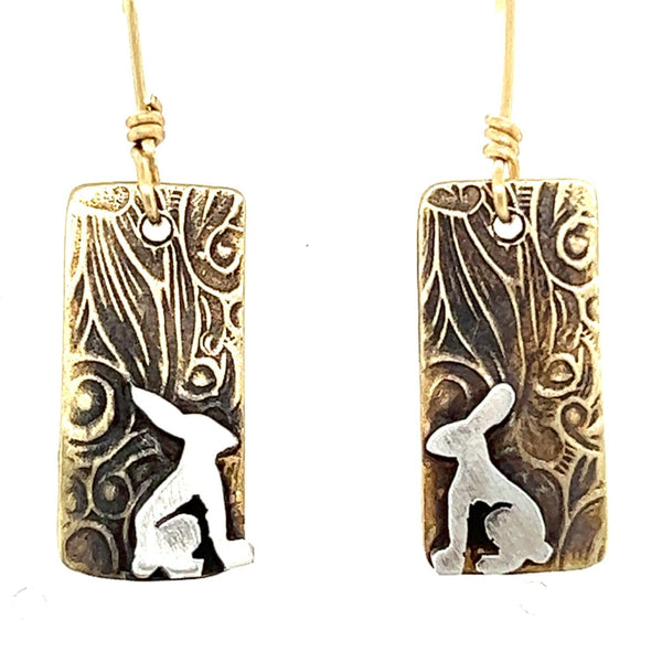 Nouveau Frames Earrings with Jackrabbit #6A