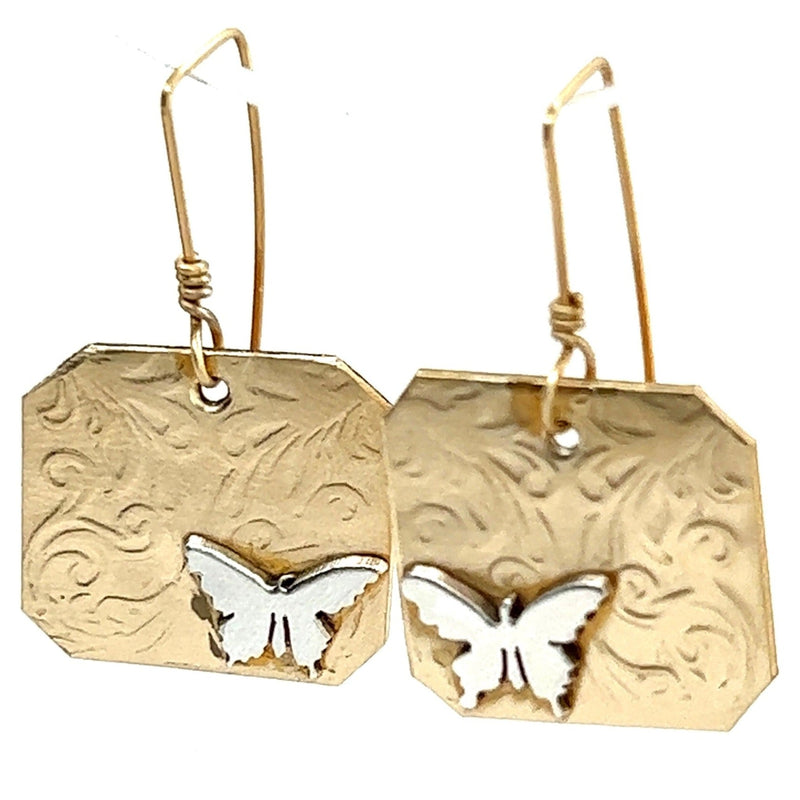 Garden Tiles with Butterflies Earrings #93