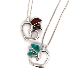 Flaming Heart with Color Necklace #169