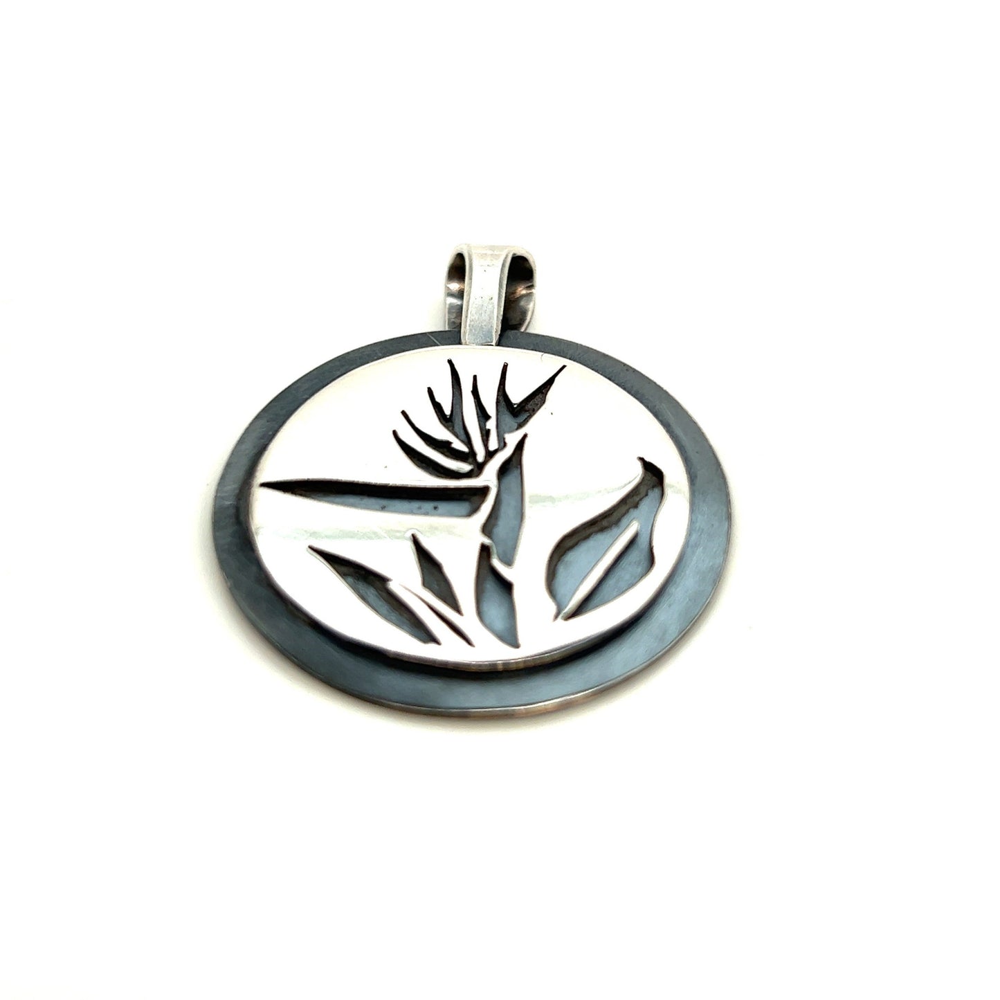 Bird of Paradise Flower Silhouettes Pendant #49