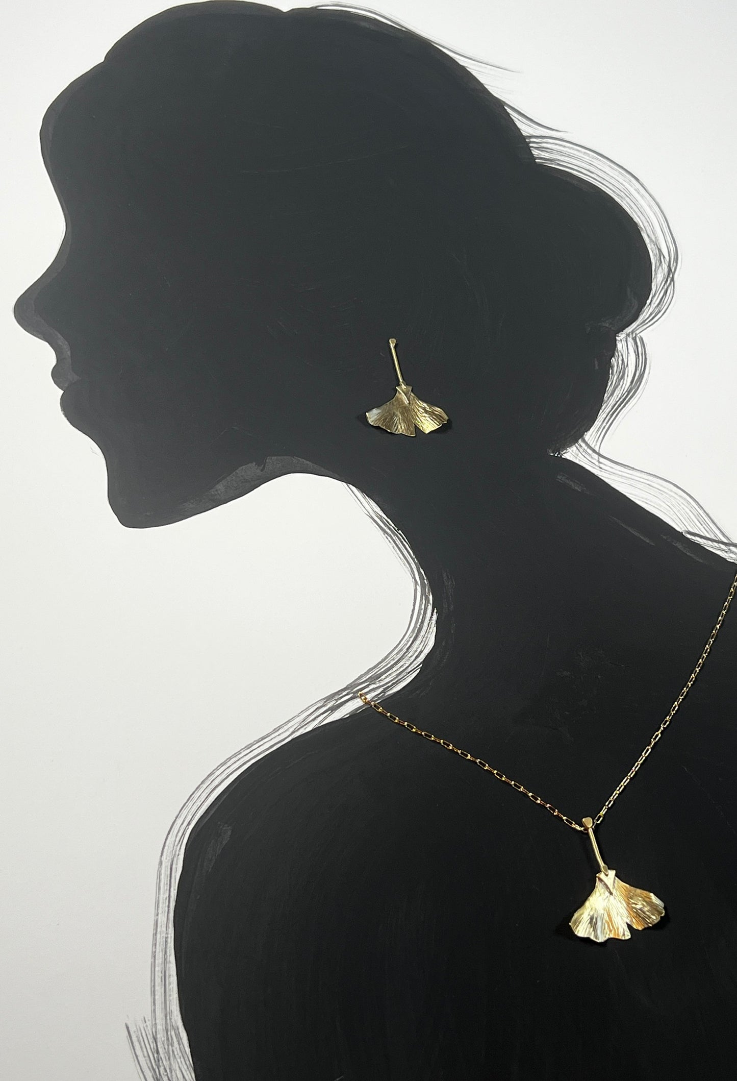 Ginkgo Deco Drops Small Necklace