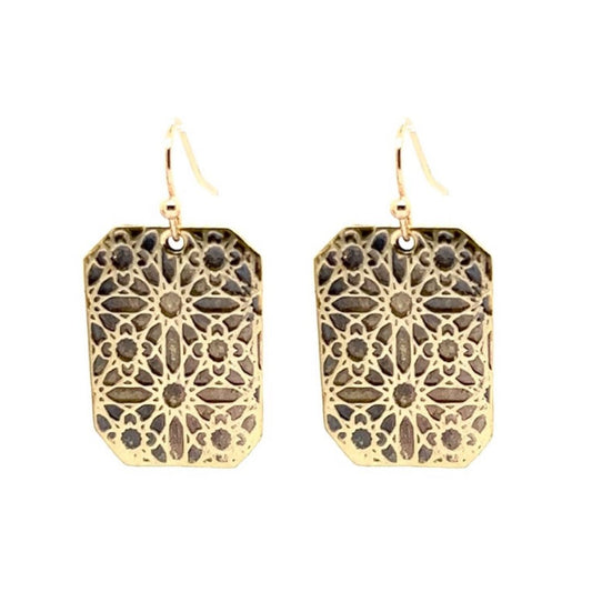 Deco Starburst Earrings #129a