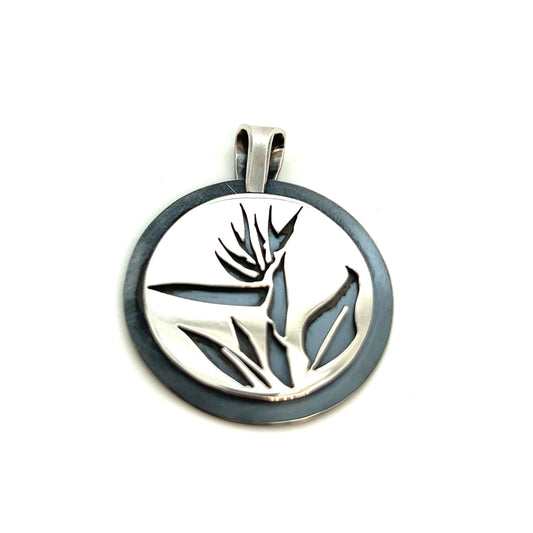 Bird of Paradise Flower Silhouettes Pendant #49