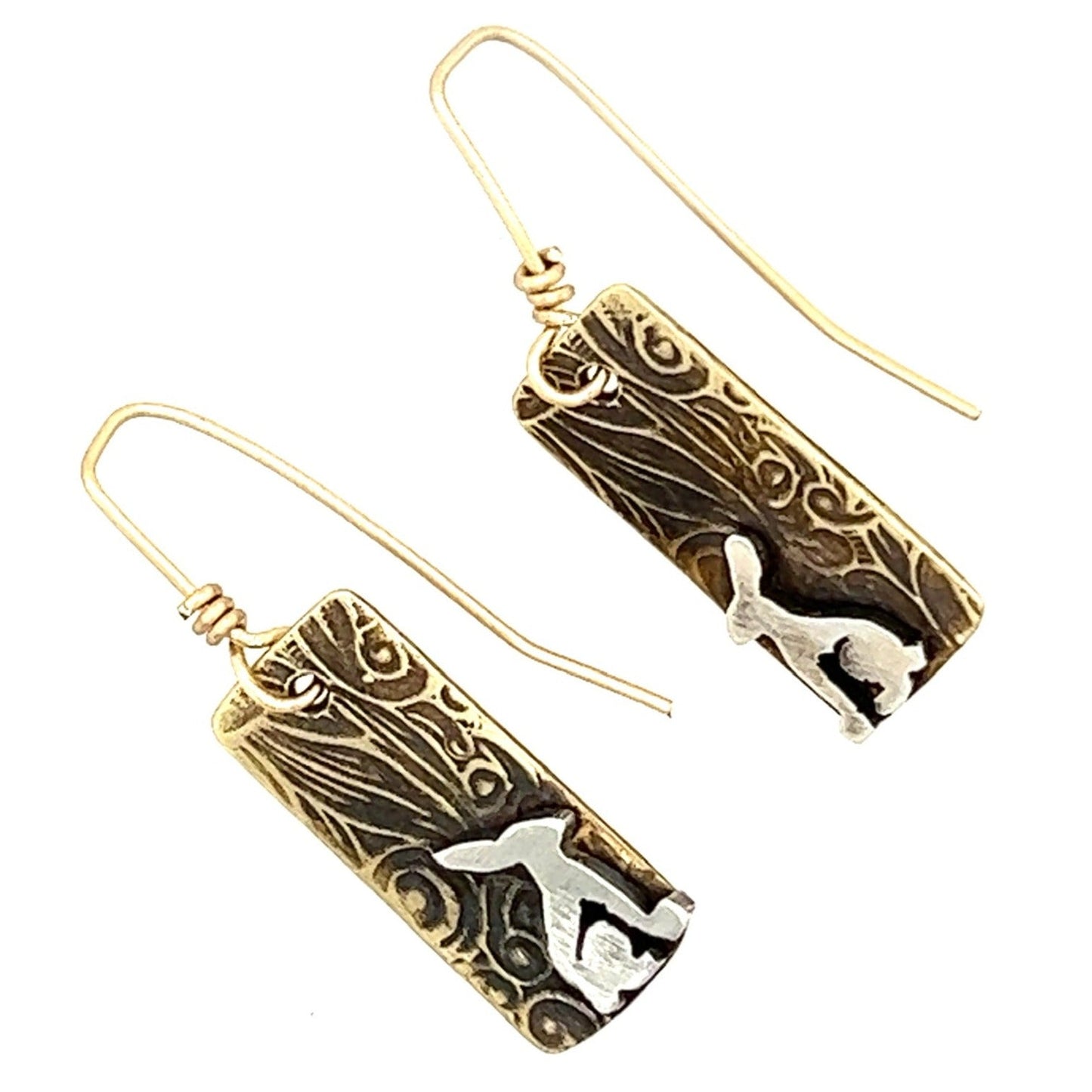 Nouveau Frames Earrings with Jackrabbit #6C