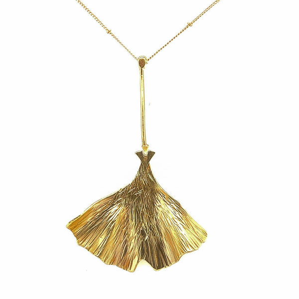 Gingko Deco Drop necklace #161