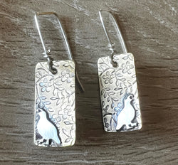 Floral Earrings with Fauna Antiquitas Design #9