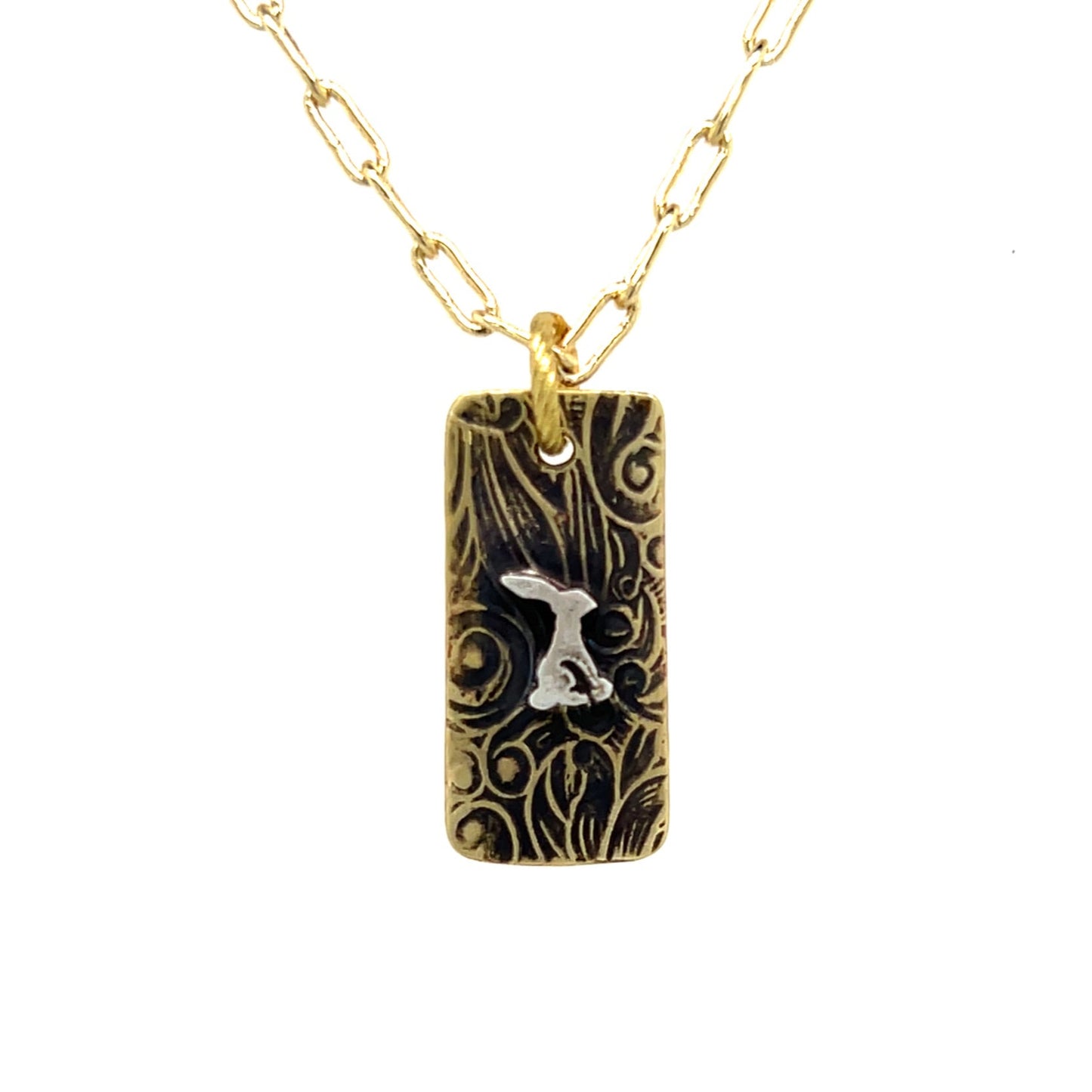 Art Nouveau Necklace with Jackrabbit #6B