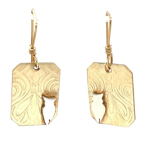 Nouveau Nectar Earrings with Owl