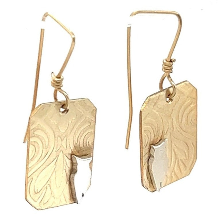 Nouveau Nectar Earrings with Owl