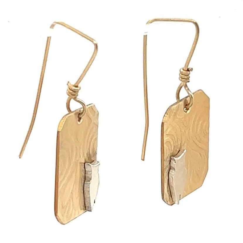 Nouveau Nectar Earrings with Owl